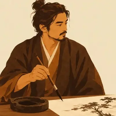 墨舟头像插画